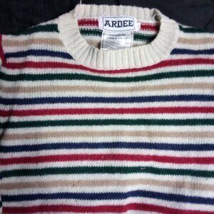 Vintage 70s Ardee Striped Wool Crewneck Sweater